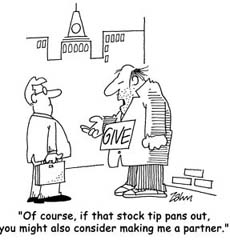 stock tip cartoon