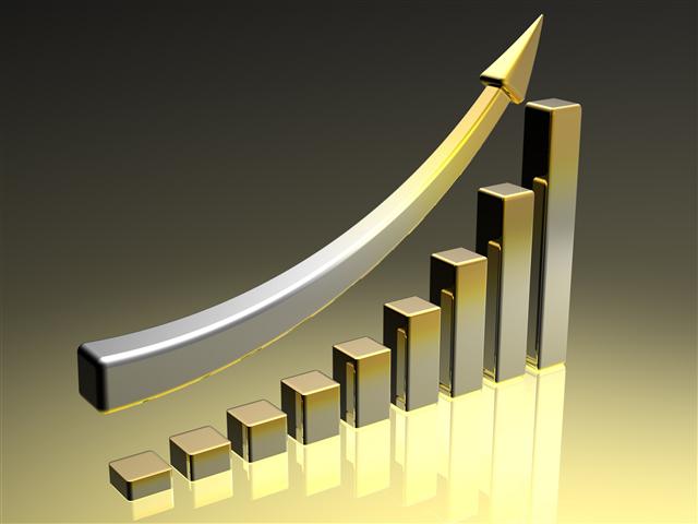 bar graph rising profits Small